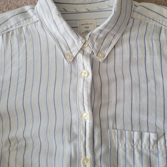 GAP Oxford Striped Button Down Shirt Women's Size XS - Picture 2 of 13